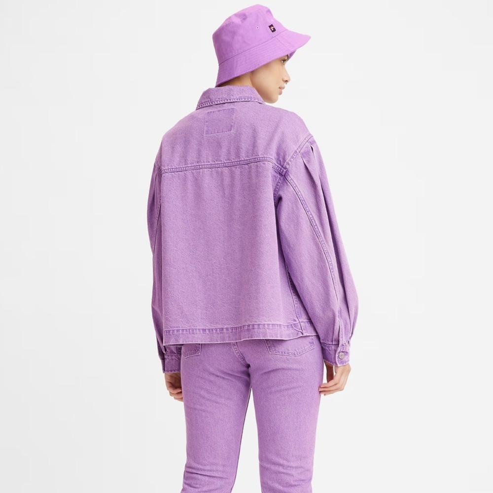 Levi’s Purple Lavendar Botanical Dye Esther Modern Cotton Jacket size small new - Picture 4 of 5